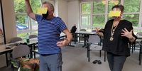Foto: DSB / Eine der Übungen im Lehrgang "Augentraining" mit Iris Zimmer.