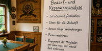 Foto: KI generiert / In Schritt 2 des Ehrenamtskonzeptes geht es um die Bedarf- und Ressourcenanalyse.