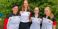 Foto: DSB / Das voraussichtliche Gewehrteam der Frauen für die WM, v.l.: Lisa Grub, Anna Janßen, Larissa Wegner und Nele Stark. Es fehlt Hannah Bühlmeyer.