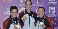 Foto: Harald Strier / Gold-Jubel bei Lisa Müller, Anna Janßen und Jolyn Beer.