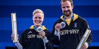 Foto: World Archery / Der größte Erfolg seiner Bogensport-Karriere: Florian Unruh gewinnt mit Michelle Kroppen olympisches Silber im Mixed in Paris 2024.
