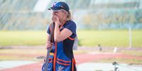 Bild: DSB / Valentina Umhöfer konnte ihr Glück nach dem Sieg im Skeet-Finale der Frauen kaum fassen.