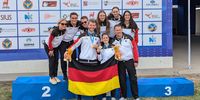 Foto: DSB / Ein stolzes Pistolen-Team mit den neuen Weltmeistern im Mixed Andreas Köppl & Celina Becker.