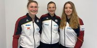 Foto: DSB / Für die Frauen qualifizieren sich Carina Wimmer, Sandra Reitz und Doreen Vennekamp (von links)