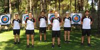Foto: DSB / Das deutsche Recurve-Team bei der EM in Antalya v.l.: Michelle Kroppen, Charline Schwarz, Florian Unruh, Moritz Wieser, Lisa Unruh und Maximilian Weckmüller.