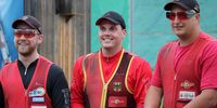Foto: DSB / Sieht so das Skeet-Trio für die EM aus? Nach Teil 1 der EM-Qualifikation liegen Felix Haase (4. Platz), Vincent Haaga (1. Platz) und Tilo Schreier (2. Platz) gut im Rennen.