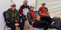 Foto: DSB / Vor dem Bronzematch war die Stimmung im deutschen Lager mit Nadine Messerschmidt, Axel Krämer, Nele Wißmer und Christine Wenzel noch gut.