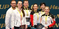 Foto: BSSB / Gold für Doreen Vennekamp und Christian Reitz, Bronze für Svenja Berge und Robin Walter beim H&N Cup im Mixed Luftpistole.