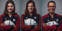 Foto: Vincent Haaga / v.l.: Nele Wißmer, Nadine Messerschmidt und Christine Wenzel gehen ambitioniert in die EM.