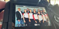 Foto: DSB / So sieht das WM-Team Gewehr, das sich hier mit Vizepräsident Sport Volker Kächele aufgestellt hat, auf Vorschlag von Bundestrainer Wolfram Waibel aus. 