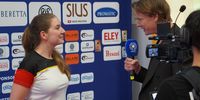 Foto: DSB / Jamie Stangroom hier mit Doreen Vennekamp beim Weltcup in München wird die Junioren-WM in Suhl in der Halle moderieren und die Interviews der Medaillengewinner auf Sporteurope.TV führen.