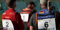 Foto: DSB / Felix Haase, Sven Korte und Vincent Haaga bereiten sich mit den anderen Skeet- und Trapschützen aktuell in Doha auf die Saison vor.