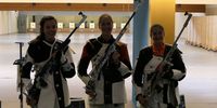 Foto: DSB / Bei der DM in München belegten Hannah Steffen, Anna Janßen und Denise Palberg die Podiumsplätze im KK-Dreistellungskampf, bei der WM in Kairo ist das Trio auch am Start.