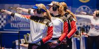 Foto: ESC / Das Pistolen-Trio Aileen Pitschke, Lydia Böhmer und Franziska Thürmer (v.l.) steht im WM-Team für Suhl.