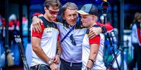 Foto: World Archery / Nach dem knappen Halbfinal-Aus gegen Korea herrschte Enttäuschung bei Moritz Wieser und Michelle Kroppen. Insgesamt fiel das DSB-Fazit aber positiv aus.