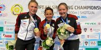 Foto: DSB / Die Besten in Europa und Team-Europameisterinnen 2021 v.l.: Carina Wimmer, Monika Karsch und Doreen Vennekamp.