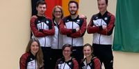 Foto: DSB / Die Bundestrainerin Claudia Verdicchio-Krause mit den drei erstplatzierten Männern und Frauen der EM-Qualifikation.