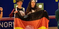 Foto: ESC / Bei der Druckluft-EM in Hamar 2022 gewann Vanessa Seeger an der Seite von Eduard Baumeister Gold im Luftpistolen-Mixed.