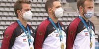 Foto: DSB / Die "Gold-Jungs" von Paris: Moritz Wieser, Maximilian Weckmüller und Florian Unruh (v.l.).