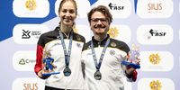 Foto: ESC / Gehen mit jeweils drei EM-Medaillen nach Hause: Anna Janßen (3x Silber) und Maximilian Ulbrich (1x Gold, 2x Silber).