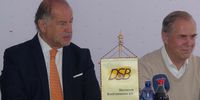 Foto: Michael Eisert / Fanden auf der Pressekonferenz lobende Worte für Suhl: Luciano Rossi und Hans-Heinrich von Schönfels.