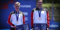 Foto: WA / Bronze im Mixed ist ein toller und überraschender Erfolg für Michelle Kroppen und Leon Zemella beim Weltcup in Shanghai.