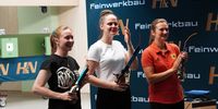 Foto: DSB / Die Medaillengewinner Luftpistole Frauen v.l.: Silber ging an Susanne Neisinger, Gold an Marijana Matea Strbac, Bronze an Sandra Reitz.